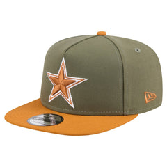 Dallas Cowboys New Era Two-Tone A-Frame 9FIFTY Snapback Hat - Olive/Brown - NFL