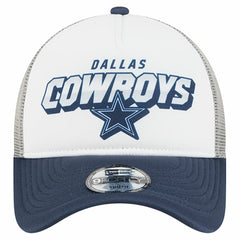 Dallas Cowboys New Era Youth Streak 9FORTY A-Frame Adjustable Hat - White/Navy - NFL