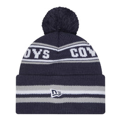 Dallas Cowboys New Era Youth Classic Cuffed Knit Hat with Pom - Navy - NFL