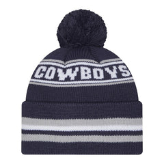 Dallas Cowboys New Era Youth Classic Cuffed Knit Hat with Pom - Navy - NFL