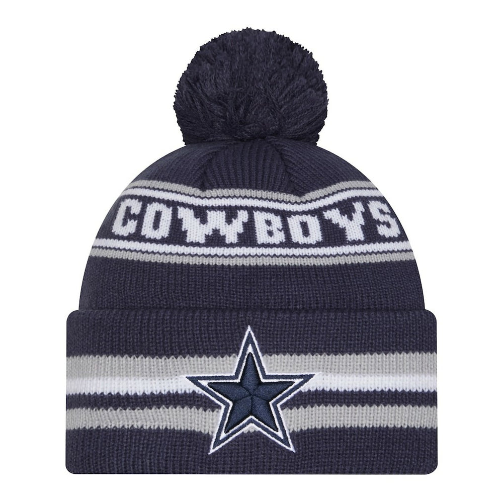 Dallas Cowboys New Era Pre-School Classic Cuffed Knit Hat with Pom - Navy - NFL