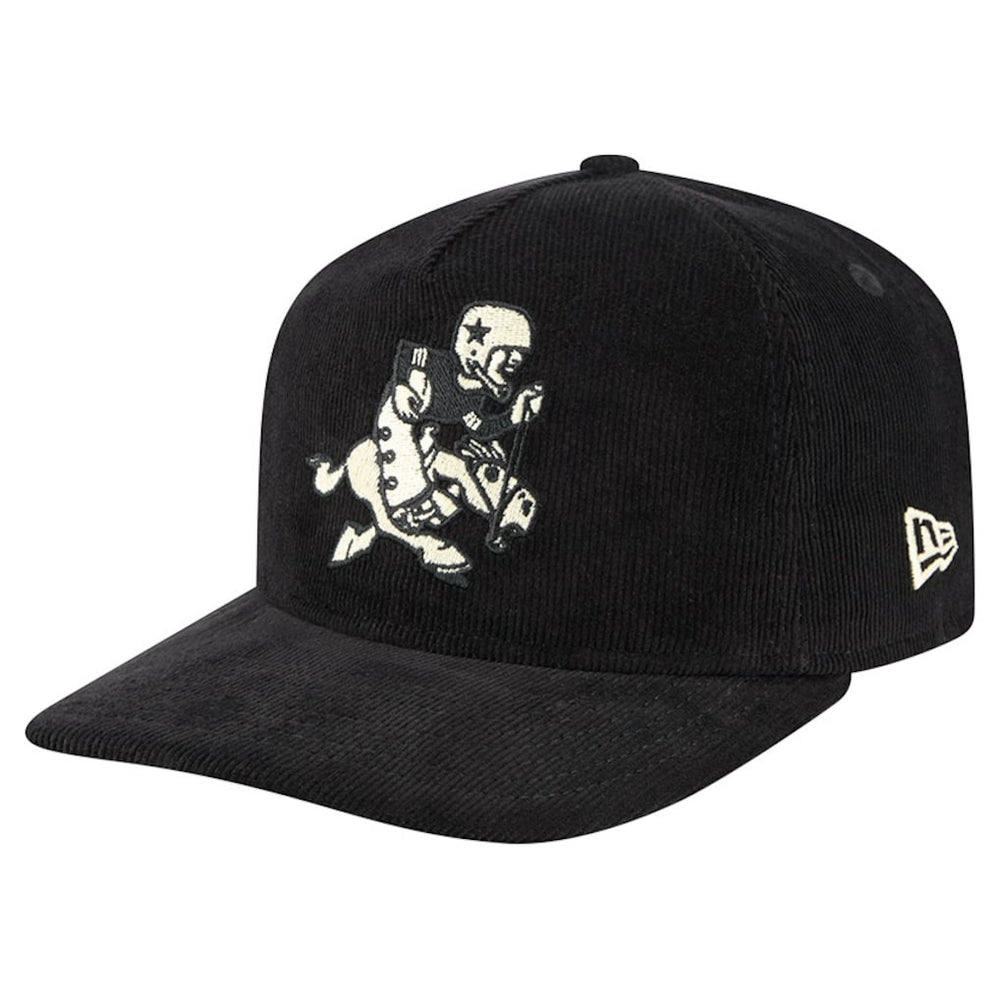 Dallas Cowboys New Era Retro Joe Nostalgic Corduroy Golfer Adjustable Hat - Black - NFL