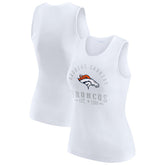 Denver Broncos WEAR by Erin Andrews Women's Ribbed Graphic Tank Top - White - NFL