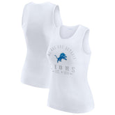 Detroit Lions WEAR by Erin Andrews Women's Ribbed Graphic Tank Top - White - NFL