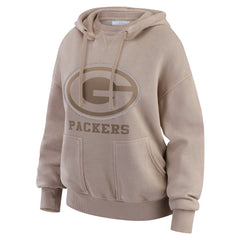 Green Bay Packers WEAR by Erin Andrews Women's Washed Pullover Crewdie - Tan - NFL