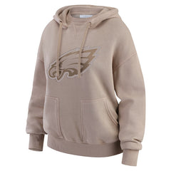 Philadelphia Eagles WEAR by Erin Andrews Women's Washed Pullover Crewdie - Tan - NFL