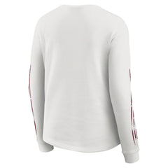Washington Commanders WEAR by Erin Andrews Women's Graphic Waffle Long-Sleeve T-Shirt - White - NFL