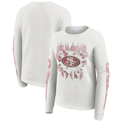 San Francisco 49ers WEAR by Erin Andrews Women's Graphic Waffle Long-Sleeve T-Shirt - White - NFL