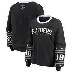 Las Vegas Raiders WEAR by Erin Andrews Women's Sport Long-Sleeve T-Shirt - Black - NFL