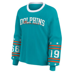 Miami Dolphins WEAR by Erin Andrews Women's Sport Long-Sleeve T-Shirt - Aqua - NFL