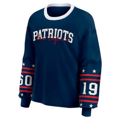 New England Patriots WEAR by Erin Andrews Women's Sport Long-Sleeve T-Shirt - Navy - NFL