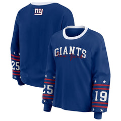 New York Giants WEAR by Erin Andrews Women's Sport Long-Sleeve T-Shirt - Royal - NFL