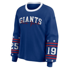 New York Giants WEAR by Erin Andrews Women's Sport Long-Sleeve T-Shirt - Royal - NFL