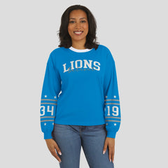 Detroit Lions WEAR by Erin Andrews Women's Sport Long-Sleeve T-Shirt - Blue - NFL