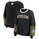Pittsburgh Steelers WEAR by Erin Andrews Women's Sport Long-Sleeve T-Shirt - Black - NFL