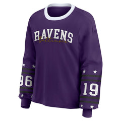 Baltimore Ravens WEAR by Erin Andrews Women's Sport Long-Sleeve T-Shirt - Purple - NFL