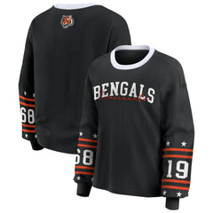 Cincinnati Bengals WEAR by Erin Andrews Women's Sport Long-Sleeve T-Shirt - Black - NFL