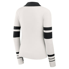 Cincinnati Bengals WEAR by Erin Andrews Women's Ribbed Henley Polo Sweater - White - NFL