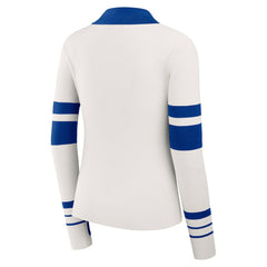 Buffalo Bills WEAR by Erin Andrews Women's Ribbed Henley Polo Sweater - White - NFL