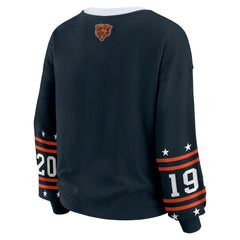 Chicago Bears WEAR by Erin Andrews Women's Plus Size Sport Long-Sleeve T-Shirt - Navy - NFL