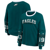Philadelphia Eagles WEAR by Erin Andrews Women's Plus Size Sport Long-Sleeve T-Shirt - Midnight Green - NFL
