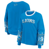 Detroit Lions WEAR by Erin Andrews Women's Plus Size Sport Long-Sleeve T-Shirt - Blue - NFL