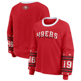 San Francisco 49ers WEAR by Erin Andrews Women's Plus Size Sport Long-Sleeve T-Shirt - Scarlet - NFL