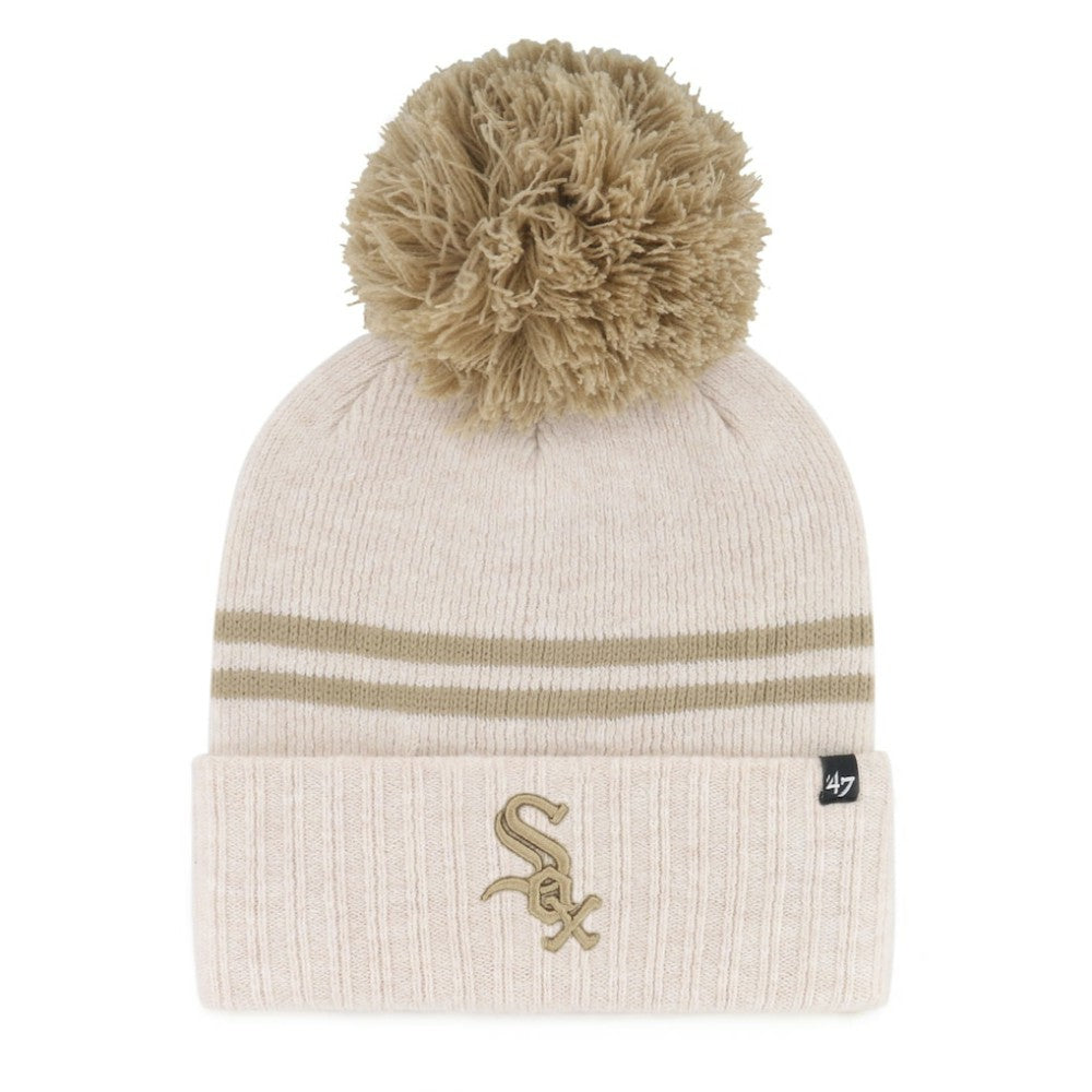 Chicago White Sox '47 Women's Latte Cuffed Knit Hat with Pom Online
