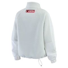San Francisco 49ers WEAR by Erin Andrews Women's Polar Fleece Half-Zip Jacket - White - NFL