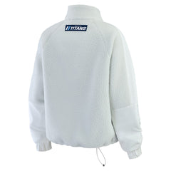 Tennessee Titans WEAR by Erin Andrews Women's Polar Fleece Half-Zip Jacket - White - NFL