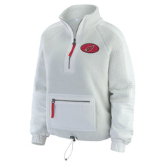 Arizona Cardinals WEAR by Erin Andrews Women's Polar Fleece Half-Zip Jacket - White - NFL