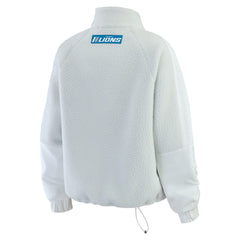 Detroit Lions WEAR by Erin Andrews Women's Polar Fleece Half-Zip Jacket - White - NFL