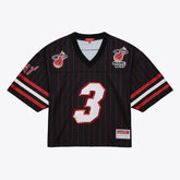 Mitchell & Ness Dwyane Wade Miami Heat x DANNIJO Women's Cropped Football Fashion Jersey Black