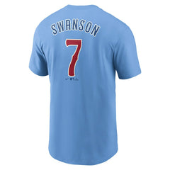 Dansby Swanson Chicago Cubs Nike Fuse Name & Number T-Shirt Online