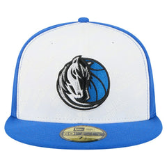 New Era Dallas Mavericks Repeat 59Fifty Fitted Hat White/Blue