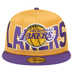 New Era Los Angeles Lakers Satin Two-Tone 59FIFTY Fitted Hat Gold/Purple