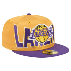 New Era Los Angeles Lakers Satin Two-Tone 59FIFTY Fitted Hat Gold/Purple