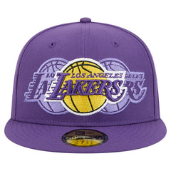 New Era Los Angeles Lakers Tri-Hit 59Fifty Fitted Hat Purple