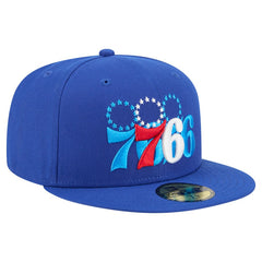 New Era Philadelphia 76ers Tri-Hit 59Fifty Fitted Hat Royal