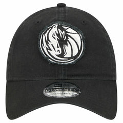 New Era Dallas Mavericks Stamp Fabric Applique 9TWENTY Adjustable Hat Black