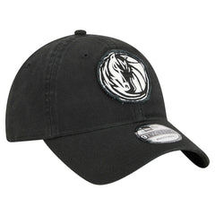 New Era Dallas Mavericks Stamp Fabric Applique 9TWENTY Adjustable Hat Black