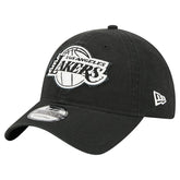 New Era Los Angeles Lakers Stamp Fabric Applique 9TWENTY Adjustable Hat Black
