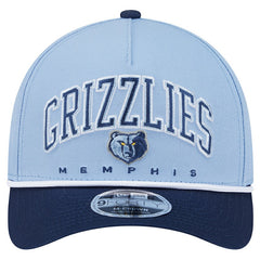 New Era Memphis Grizzlies Bold Arch COOLERA 9FORTY A-Frame M-Crown Adjustable Hat Light Blue
