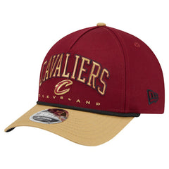 New Era Cleveland Cavaliers Bold Arch COOLERA 9FORTY A-Frame M-Crown Adjustable Hat Wine