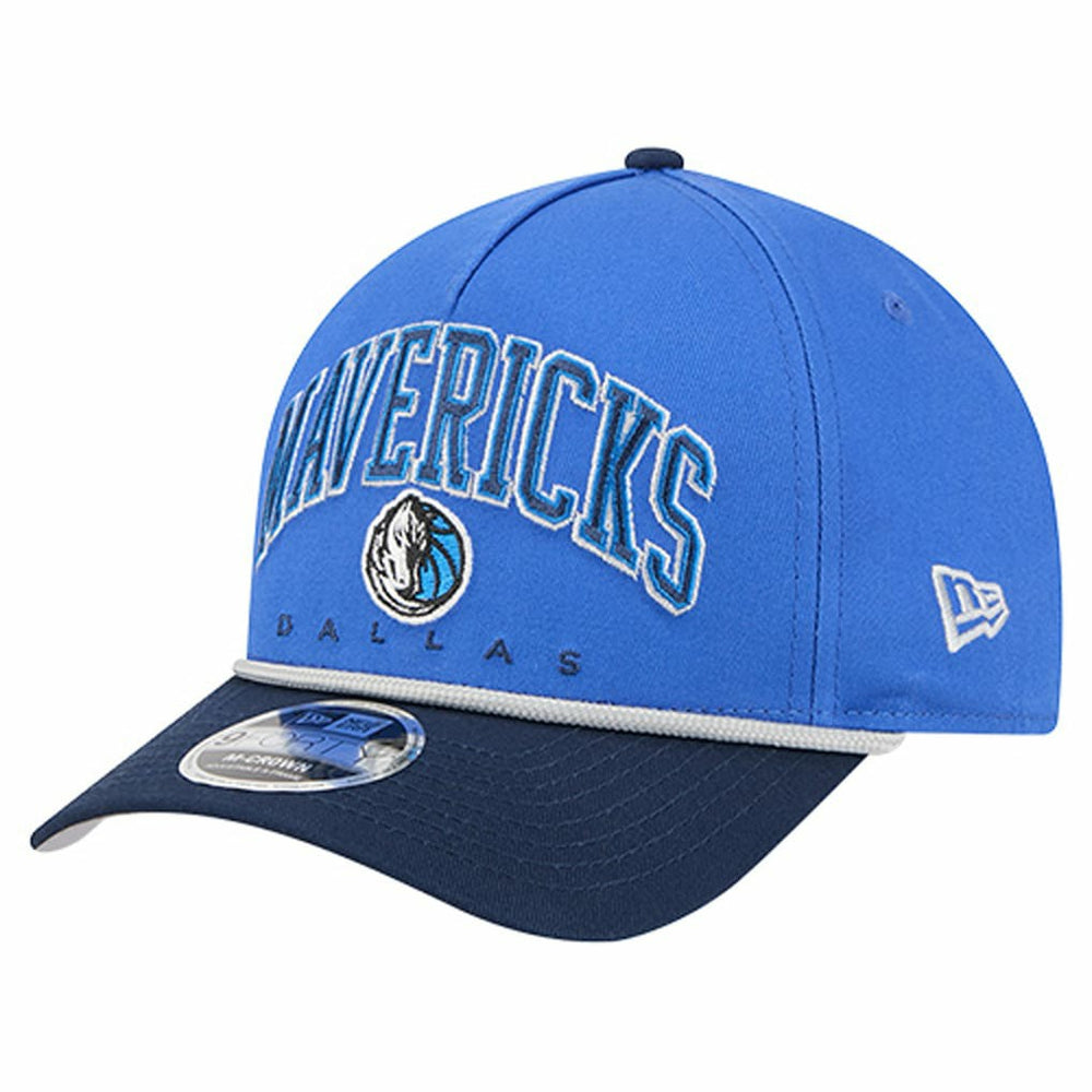 New Era Dallas Mavericks Bold Arch COOLERA 9FORTY A-Frame M-Crown Adjustable Hat Blue