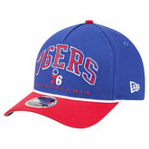 New Era Philadelphia 76ers Bold Arch COOLERA 9FORTY A-Frame M-Crown Adjustable Hat Royal