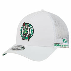 New Era Boston Celtics Featherweight Team Tape 9FORTY M-Crown A-Frame Adjustable Hat White