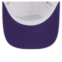 New Era Los Angeles Lakers Featherweight Team Tape 9FORTY M-Crown A-Frame Adjustable Hat White
