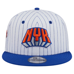 New Era New York Knicks Deceptor Pinstripe 9FIFTY Snapback Hat White