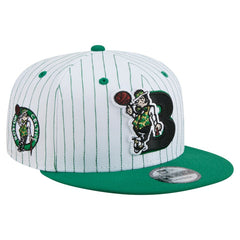 New Era Boston Celtics Deceptor Pinstripe 9FIFTY Snapback Hat White